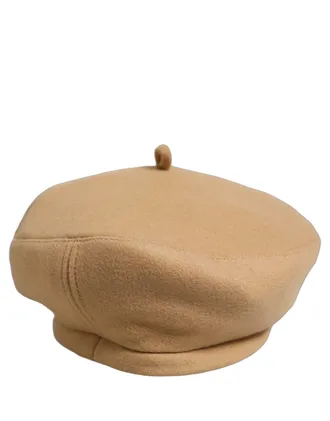 Dolce & Gabbana HAT10005 Wool-Cashmere Blend Beret - Beige