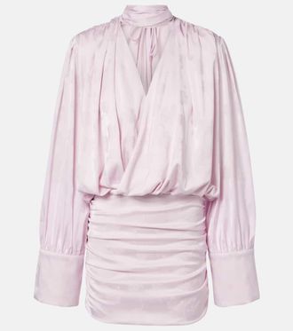 Rotate Floral scarf-detail minidress