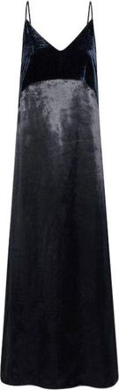 Maje Ryck Velvet-paneled Satin Maxi Slip Dress Size S