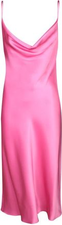 Stella McCartney Mouwloze Midi Jurk - Dames - Casual kleedjes - Roze - L - Satijn - Kleedjes