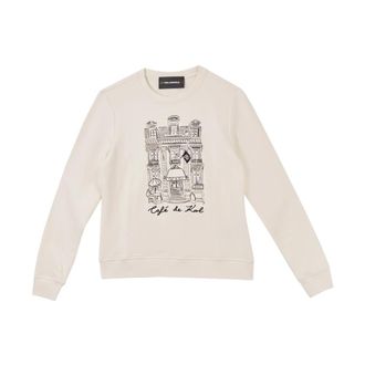 Karl Lagerfeld KL x JP Karl Sweatshirt - Dames - Sweatshirts - Wit - S - Katoen - Hoodies & sweatvesten