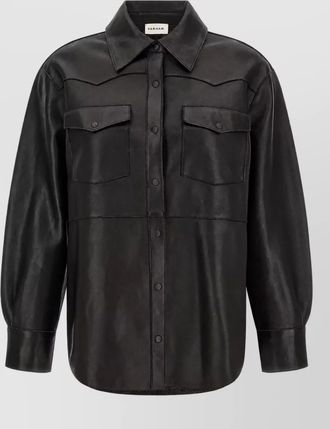 P.A.R.O.S.H. lamb leather shirt jacket