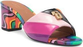 Kurt Geiger Brixton Block Heel Slide Sandal in Pink Multi at Nordstrom Rack, Size 6.5Us / 36.5Eu