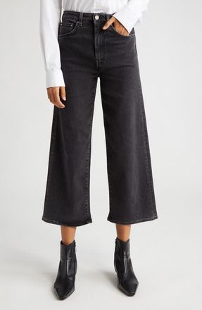 Toteme High Waist Crop Flare Jeans in Grey Wash at Nordstrom, Size 30 X 30