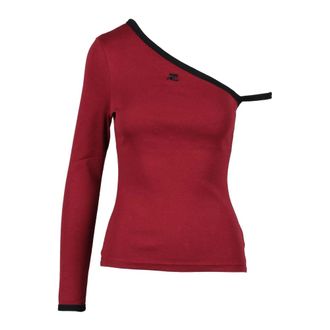 Courrèges Dames, Tops, Rood, Maat: M Katoen