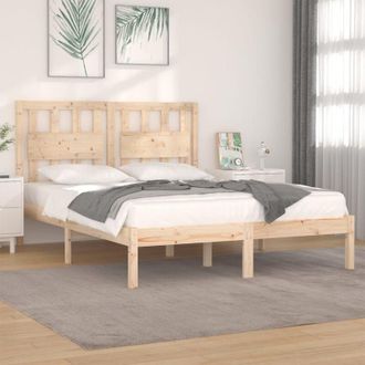 vidaXL Bed Frame without Mattress Solid Wood Double vidaXL