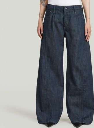 G-Star Helyx Cinch Wide Jeans - Donkerblauw - Dames
