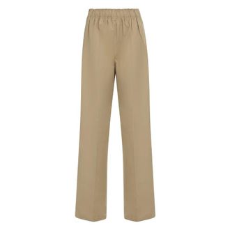 Prada Dames, Broeken, Beige, Maat: XS Katoen