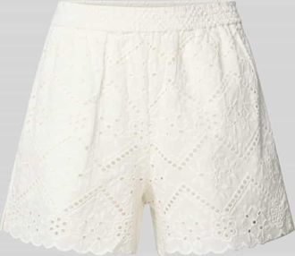 MC2 Saint Barth Shorts mit Lochstickerei Modell MEAVE in Weiss, Gr&ouml;&szlig;e XL