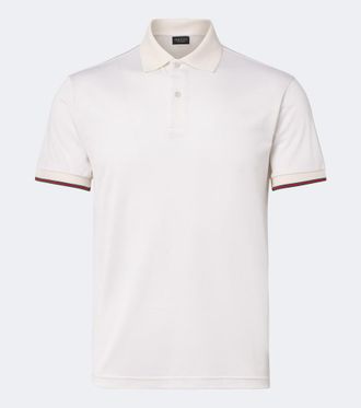 Gucci Polo de jersey de seda con Web