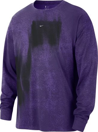 Nike Mens Utah Jazz Essential Anthem Long-Sleeve Basketball T-Shirt in Purple | IO6461-525