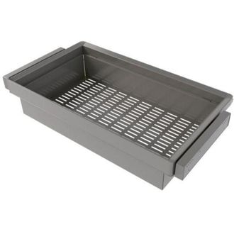 Emuca Emuca Kit De Caj&oacute;n Met&aacute;lico Y Bastidor Regulable Quartz Para Armarios, Gu&iacute;as De Cierre Suave Y Extracci&oacute;n Total, M&oacute;dulo 90cm, Acabado Titanio