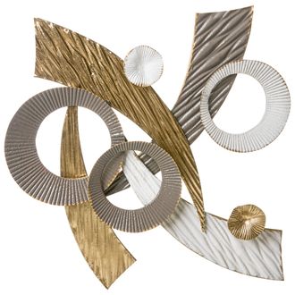 Beliani Beliani - Decoraci&oacute;n De Pared De Metal Glamorosa Moderna Hecha A Mano Con Acabado Dorado 55 X 54 Cm Fenit