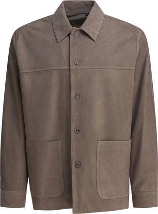 Vince Mens Jackets - Grey Sheepskin - Size X-Large