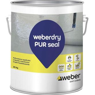 Weber dry pur seal kg.25 grigio membrana liquida poliuretanica monocomponente