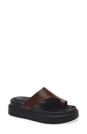 Tony Bianco Jazzy Toe Loop Sandal in Chocolate Vintage at Nordstrom, Size 10