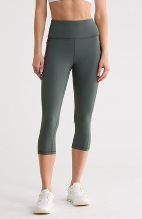 Zella Perform High Waist Pocket 2.0 Crop Leggings in Green Urban at Nordstrom Rack, Size X-Small