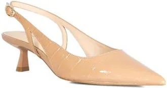 Dune London Cyan Slingback Pointed Toe Kitten Heel Pump in Camel at Nordstrom, Size 36.5