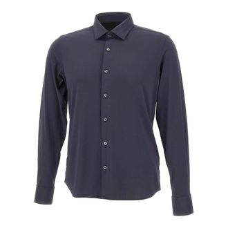 Roberto Ricci Design Casual Shirts, male, Blue, Size: XS Oxford Open Shirt