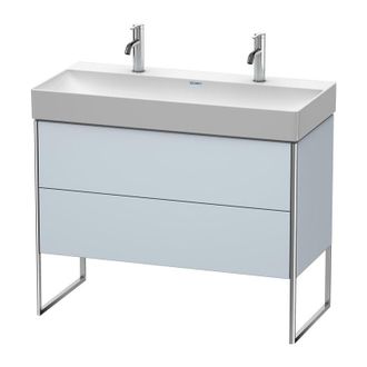 Duravit Duravit Xsquare Mueble De Pie 98,4x46,0 Cm, 2 Cajones, Para Lavabo Durasquare 235310, Color (frente/cuerpo): Laca De Seda Azul Claro Mate - Xs44440979