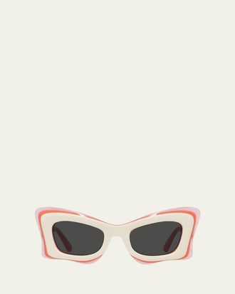 Loewe Multicolor Acetate Butterfly Sunglasses