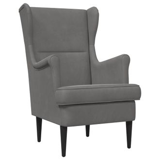 vidaXL Sill&oacute;n Gris Oscuro Terciopelo Vidaxl