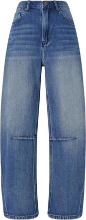 Pinko Emma Egg Broeken - Dames - Loose Fit Jeans - Blauw - W26 - Katoen - Jeans