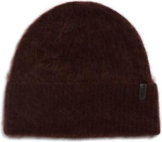 Vince Brushed Cashmere Cuffed Hat in Fig at Nordstrom