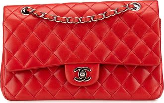 Chanel Pre-owned Womens Classic Flap Shoulder Bag - Red Leather - One Size