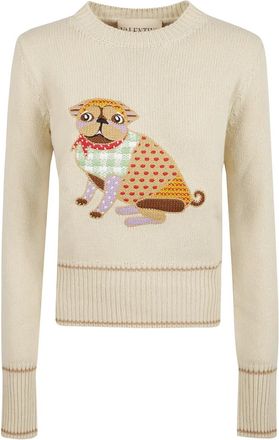 Valentino Garavani Maglione con ricamo - Toni neutri