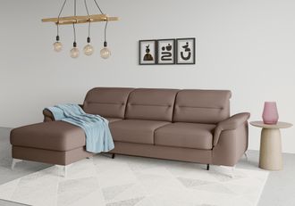 Sit&more Ecksofa »Sinatra L-Form« mit Recamiere, optinal mit Kopfteilverstellung und Armteilfunktion