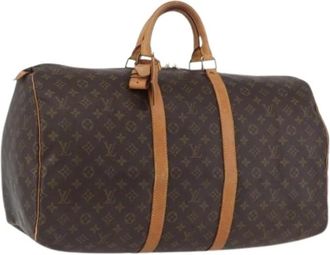 Louis Vuitton Pre-owned Weekend Bags, female, Brown, Size: ONE SIZE Pre-owned Keepall 55 Boston Bag