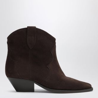 Isabel Marant Dewina suede cowboy boots in chocolate