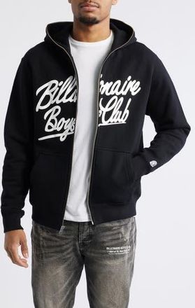 Billionaire Boys Club BB Script Logo Zip Hoodie in Black at Nordstrom Rack, Size Small
