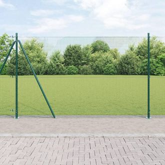 Berkfield Home Green Fence Post Set Set of 2 Green Galvanized steel 10 x 1.5 m