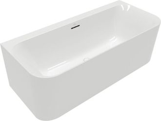 Villeroy & Boch Ba&ntilde;era Mural Semi Exenta Villeroy & Boch Loop & Friends Con V&aacute;lvula Blanca Y Rebosadero Cromado