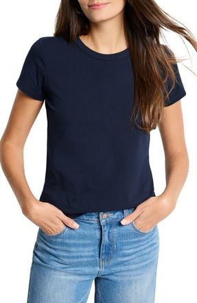Nic+Zoe Perfect Crewneck T-Shirt in Dark Indigo at Nordstrom, Size Xx-Large