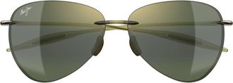 Maui Jim Sugar Beach 62mm PolarizedPlus2 Round Sunglasses in Green at Nordstrom