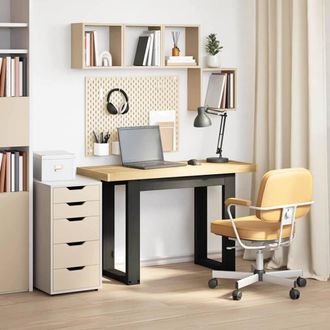 Berkfield Home Desk NOAIN U-Shaped Legs 120x50x75 cm Solid Wood Pine in Brown | Size: 120 x 50 x 75 cm