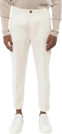 Brunello Cucinelli White Tapered Cargo Trousers