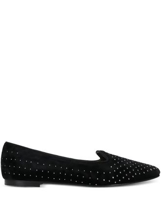 Castaner studded velvet loafers - women - Velvet/Calf Leather/Calf Leather - 39 - Black