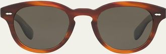 Oliver Peoples Cary Grant Oval Polarized Acetate Sunglasses