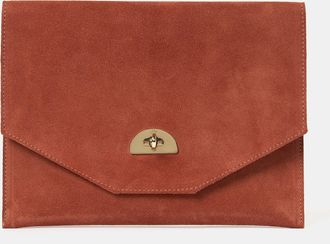 The Cambridge Satchel Company The Twist Lock Pouch - Cinnamon with Suede