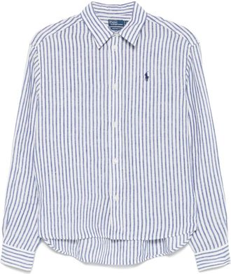 Polo Ralph Lauren Camicia in lino a righe - Blu
