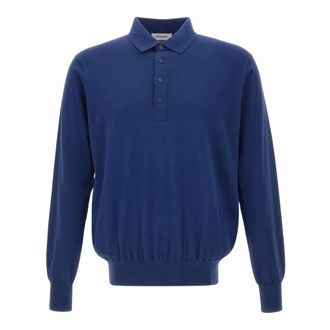 KANGRA Polo de Lana y Algod&oacute;n - Tops - Hombre - Azul - L