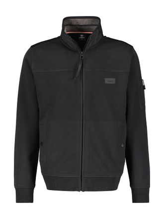 Lerros Sweatjacke LERROS Sweatjacke in weicher Qualit&auml;t, Herren, Gr. S, schwarz, 100% Baumwolle, Sweatjacken Sweatjacke