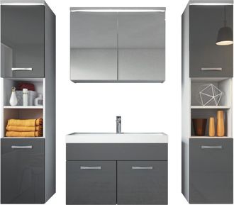 Badplaats Badplaats Conjunto De Muebles De Ba&ntilde;o Paso Xl 80 X 40 Cm - Gris