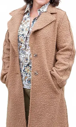 OAT New Yor Boucle Coat In Sahara-Desert