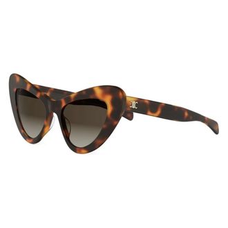Celine Celine - Triomphe Mini HD Zonnebril - Dames - Accessoires - Bruin - Maat: 52 MM