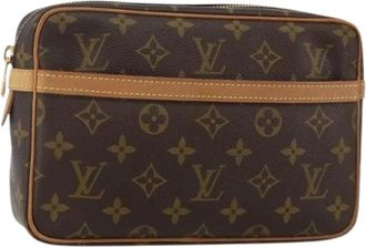 Louis Vuitton Pre-owned Mini Bags, female, Brown, Size: ONE SIZE Pre-owned Canvas Clutch
